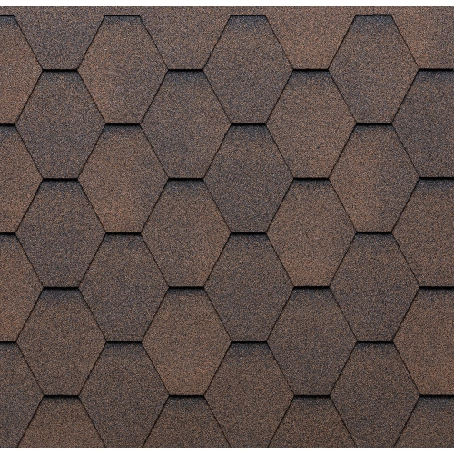 Gont bitumiczny Tegola Eco Roof Hexagonal Italy Mixed Brown